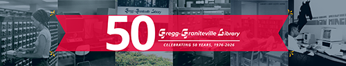 Gregg-Graniteville Library 50th anniversary graphic