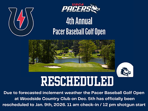 USCA Pacers 4th Annual Pacer Baseball Golf Open rescheduled