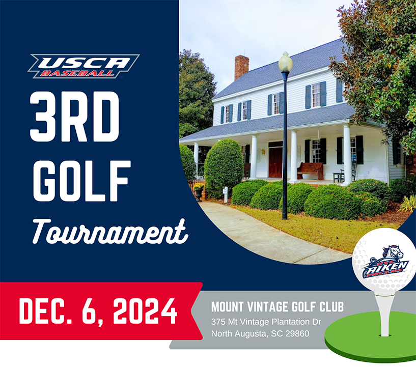 USC Aiken 3rd Golf Tournament.  December 6th, 2024.  Location: Mount Vintage Golf Club.  Address: 375 Mt. Vintage Plantation Drive.  North Augusta, South Carolina 29860